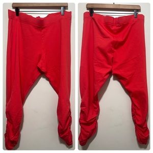 Serena Williams Signature Statement Coral Ruched Leggings Size 1X.